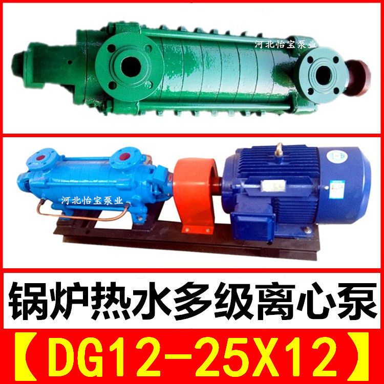 DG12-25X12 多级锅炉给水泵 管道热水循环多级泵高压卧式离心泵