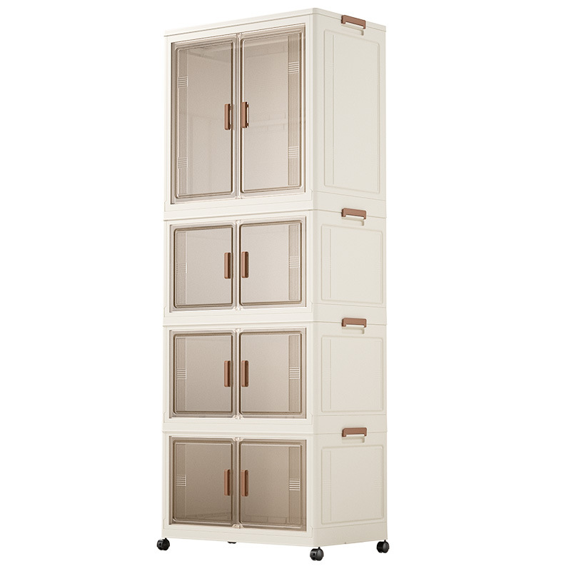 Armario de bebé sin instalación caja de acabado de ropa infantil pequeño armario de plástico casero de almacenamiento de bocadillos