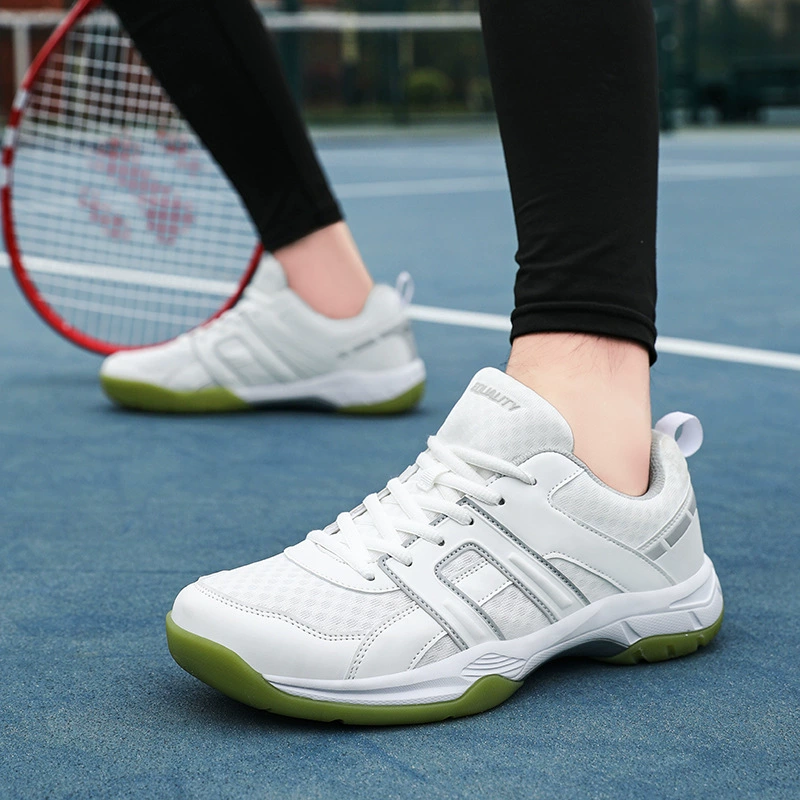Простые классические модные мужские и женские теннисные туфли, обувь для бадминтона, весна-осень-лето, дышащая обувь для настольного тенниса с низким вырезом и сеткой