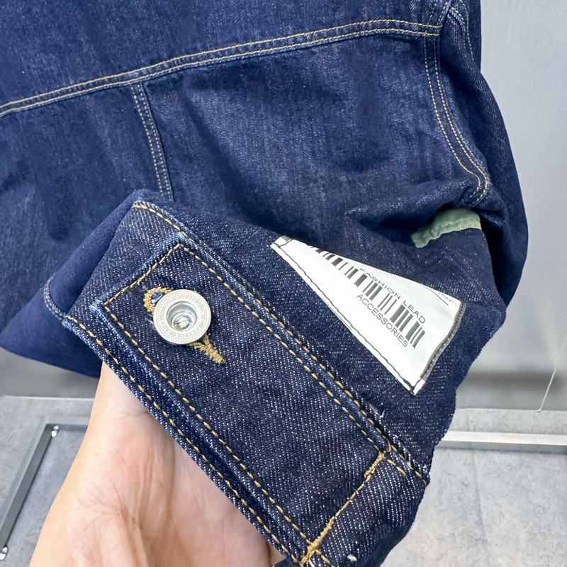 Giacca da uomo, giacca colorblock, casual, ampia, con spalle cadenti, tendenza, giacca in denim_voghion.com