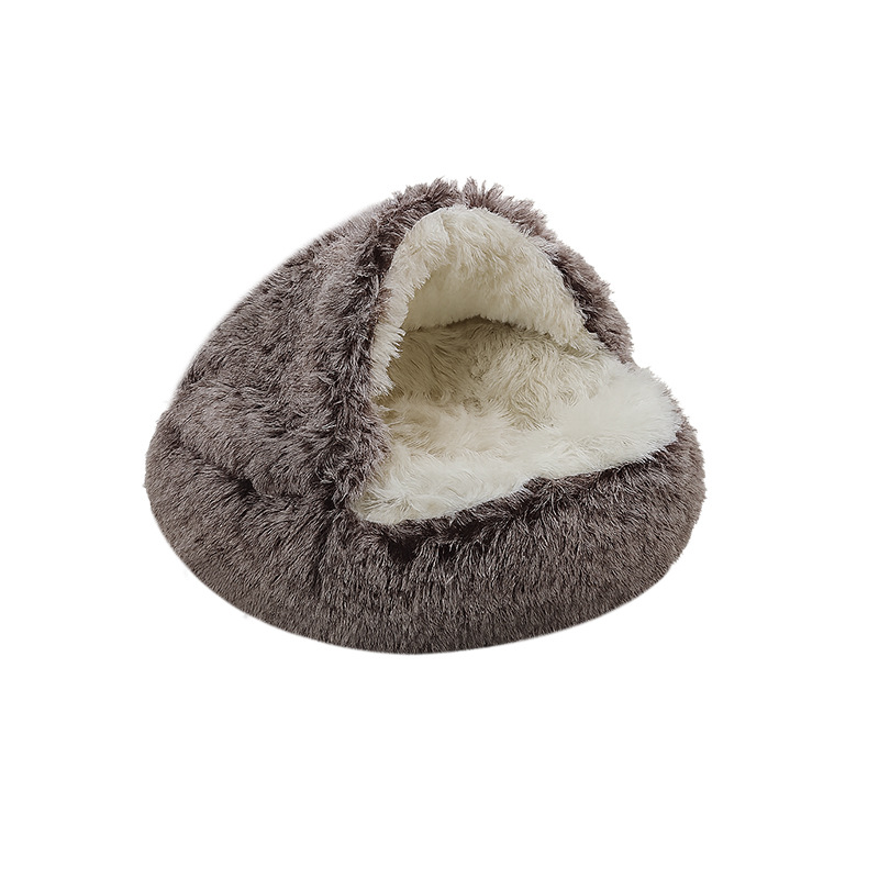 Invierno cálido Shell semi-cerrado gato nido mascota gato cama semi-rodeado perrera perro cama cerrado gato nido