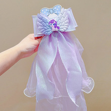 韩版头纱发饰小马宝莉女孩超仙立体头饰公主飘纱皇冠发夹儿童可爱