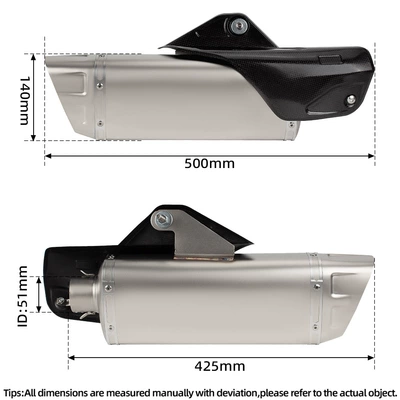 321R 250Rr, Motorcycle exhaust pipe