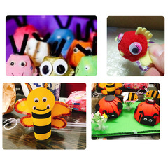 帶背膠黑白彩色活動眼珠動物眼睛貼紙diy手工立體動動眼材料配件