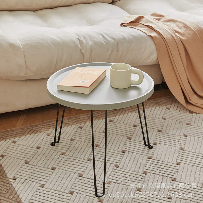 Mesa de café sala de estar hogar plegable Mesa Redonda sofá moderno balcón mesa lateral tatami mesa baja Ventana de Bahía Mini pequeña mesa redonda