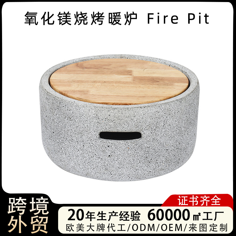 horno de óxido de magnesio con cubierta de madera horno exterior para hacer té horno de jardín horno de horno con mesa de barbacoa horno de barbacoa