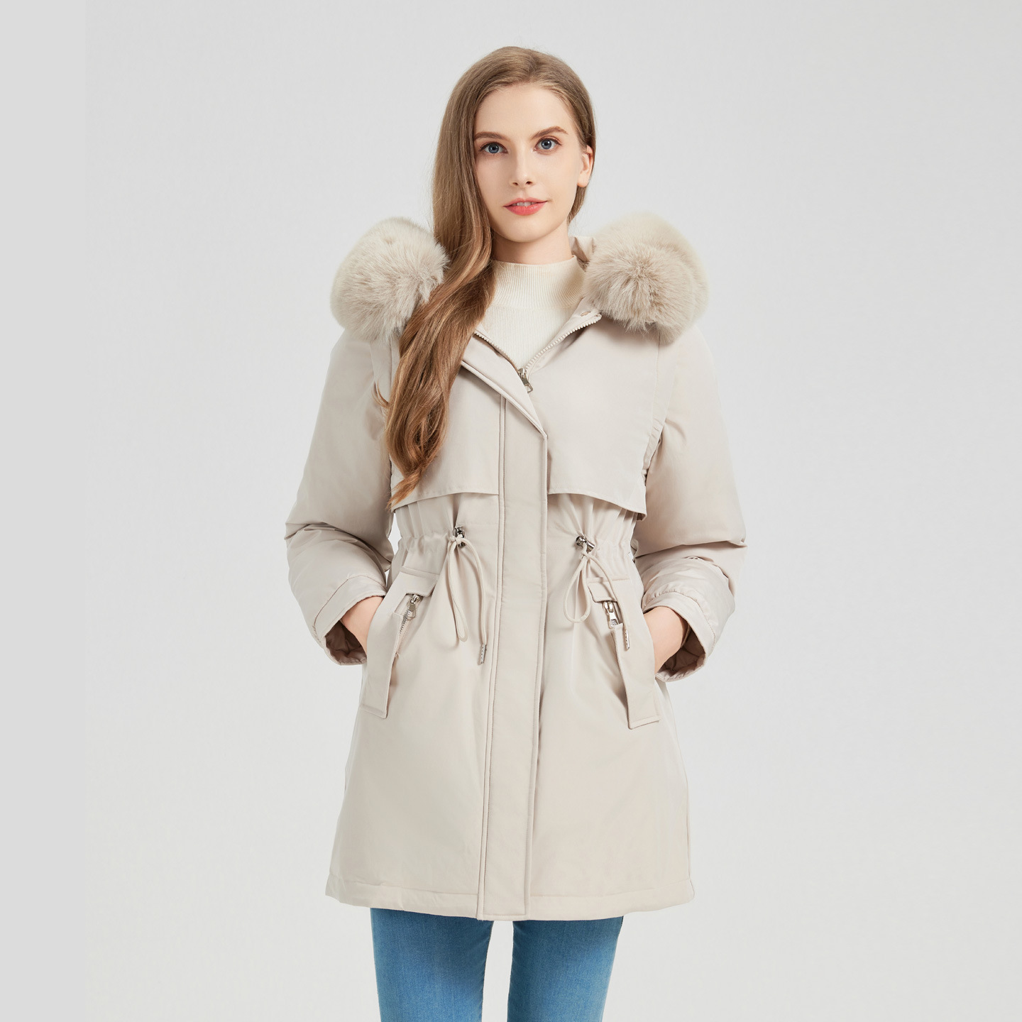 Transfronterizo Packer algodón de mujer invierno 2025 nuevo algodón de cintura chaqueta de algodón largo y grueso chaqueta de lana image 6