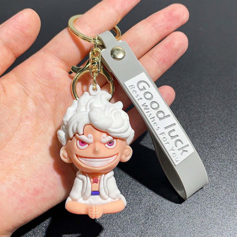 漫画かわいいアニメワンピースルフィ人形カーバッグペンダントキーホルダー卸売キーホルダー小さなギフト|undefined