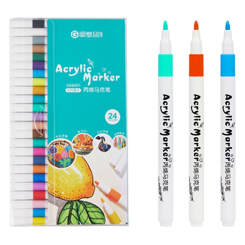 Marcador de acrílico, papel suave e impermeable, juego de bolígrafos de acuarela de pintura acrílica, estudiante de graffiti pintado a mano de bricolaje
Bolígrafo de color
