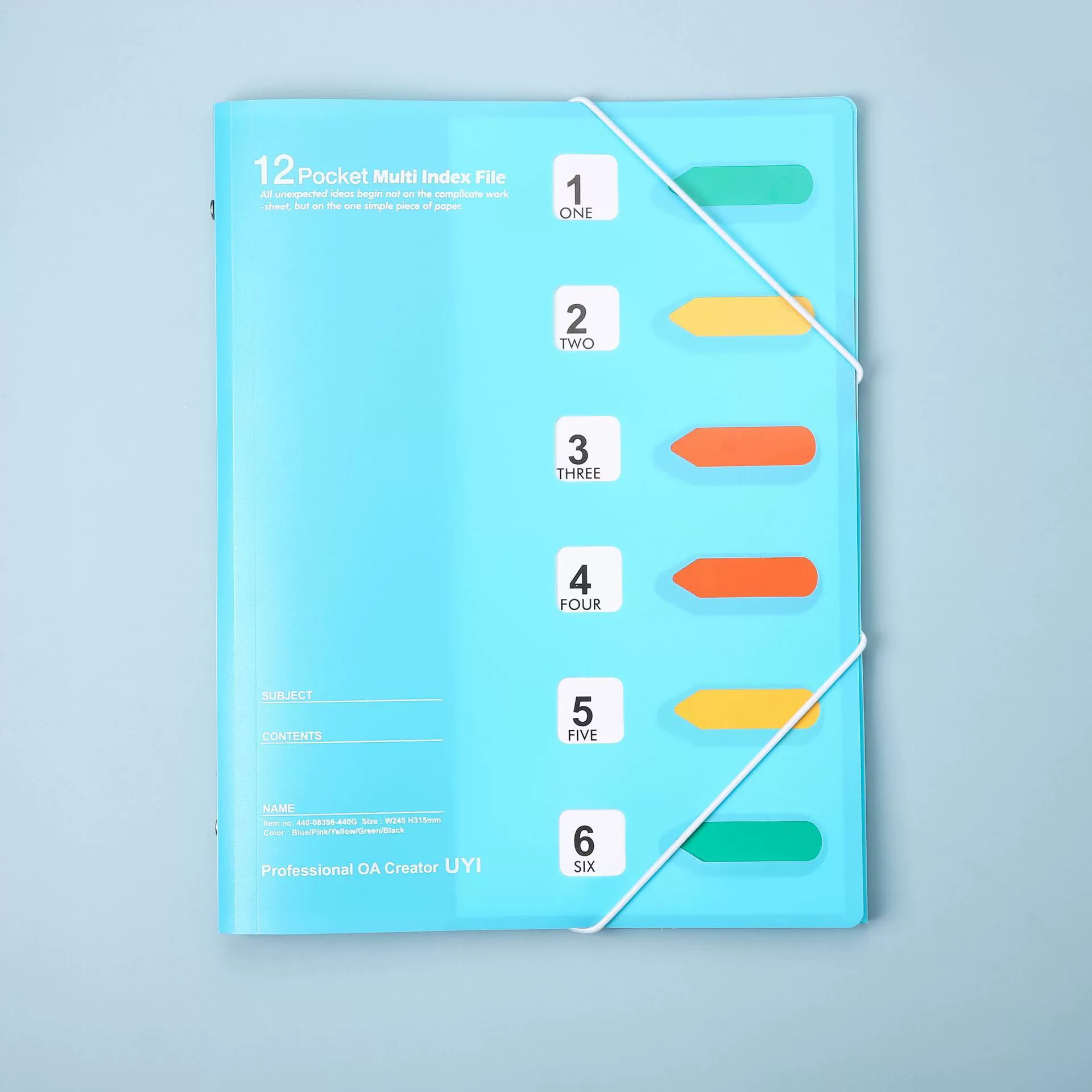 Student A4 test papers storage bag candy color waterproof PP multi -layer pages inserting information album classification folder scroll storage