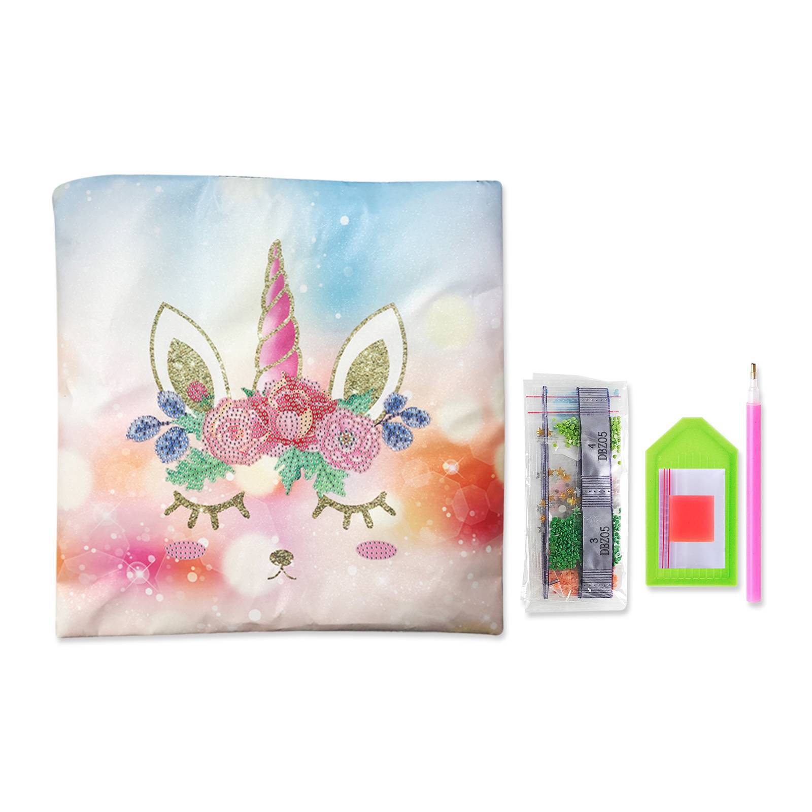 Diamante pintura perimetral DIY almohada Navidad decoración pintura de diamante mini almohada punto taladro funda de almohada