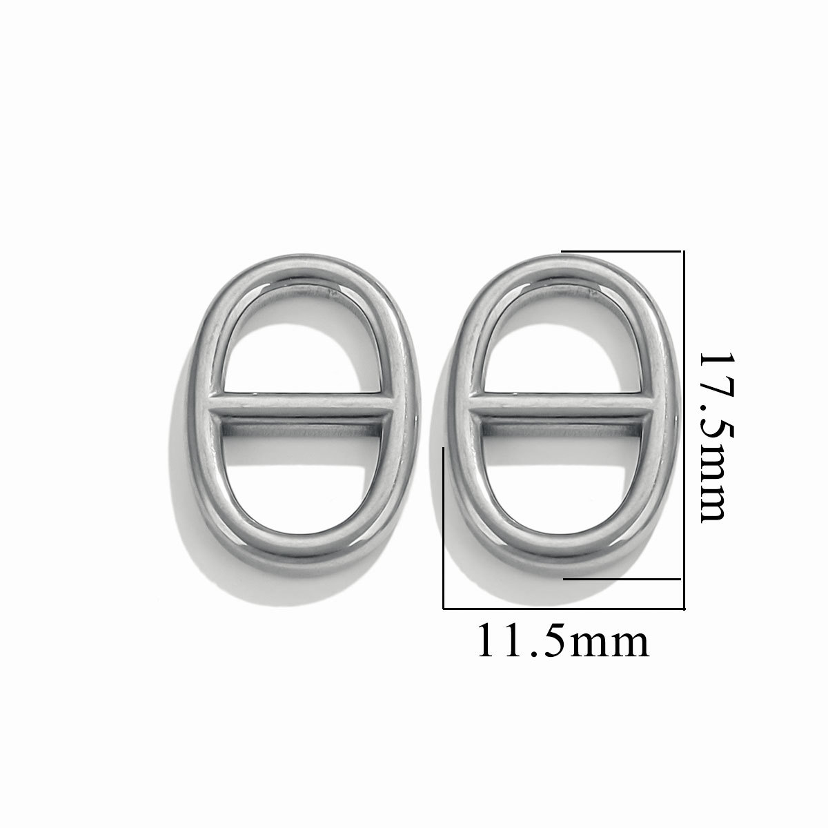 Botón de acero inoxidable oval nariz de cerdo impermeable mini huevo redondo botón de día DIY joyería accesorios de ropa image 6