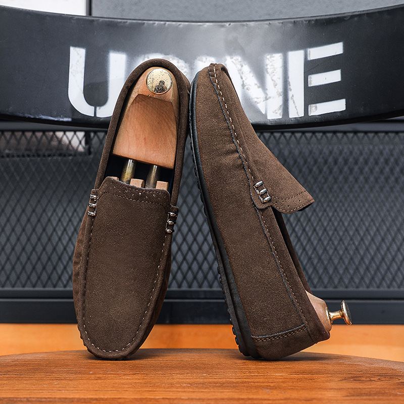 Nuove scarpe con berretti da uomo, tendenza in pelle scamosciata, slip-on, tutto con mocassini_voghion.com