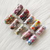 Starry sky with butterfly, sticker for manicure, nail stickers for nails, flowered