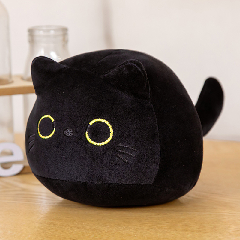 爆款月半猫公仔蓝色胖猫毛绒玩具录音挂件背包挂饰蓝猫搞怪娃娃|undefined