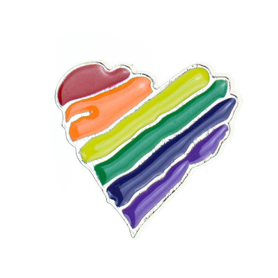 Heart Bridge Sheep Rainbow Flag Alloy Brooch Lapel Pin Accessory_voghion.com