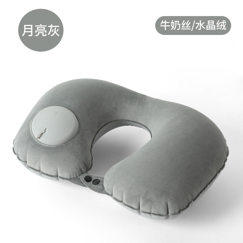 U型枕ミルク糸tpu押圧インフレータブル枕屋外携帯首枕はins風u型枕を収納できます。|undefined