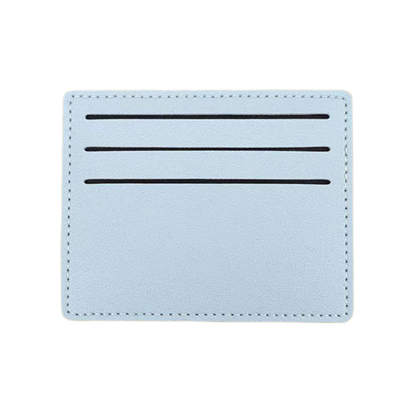 Fábrica de stock de tarjeta de gran capacidad de color sólido tarjeta pequeña bolsa de tarjeta multi tarjeta universal pequeña tarjeta de cuero pu bolsa de tarjeta al por mayor
