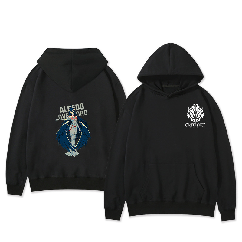 Suéter con capucha perimetral del rey de los muertos OVERLORD Suéter holgado bidimensional del rey de los huesos Tendencia