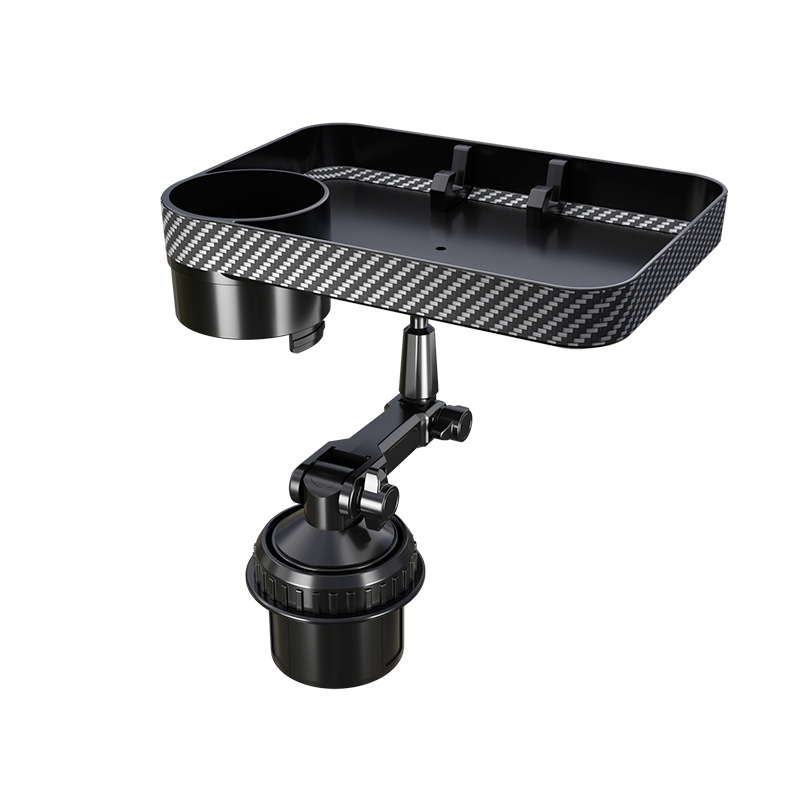 Venta caliente transfronteriza bandeja para portavasos de agua para automóvil bandeja bandeja redonda grande puede girar un punto dos estante para vasos de agua para automóvil