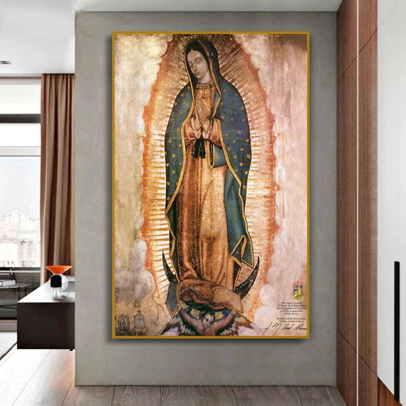 México Guadalupe Nuestra Señora Fábrica de pintura al óleo Venta al por mayor de carteles de inyección de tinta de alta definición Suministro de comercio exterior Amazon