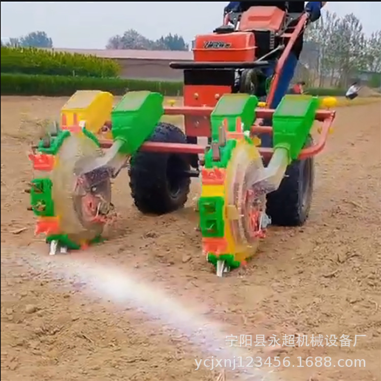 170汽油机双行玉米播种机手推2行玉米大豆点播机免间苗玉米精播机