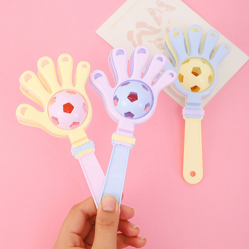 Children's early education enlightenment musical instrument, parent-child hand-clap football rattle, fun push gift to coax baby, small toy gift