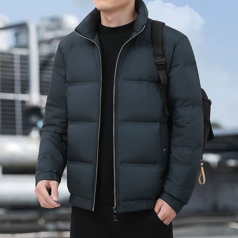 Men's short keep warm down jacket for leisure, 2024 years