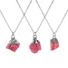 Multicoloured organic pendant, crystal necklace, natural ore, suitable for import