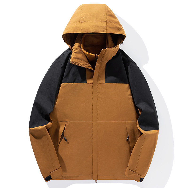 2023 invierno nuevo traje de asalto 3 - en - 1 para hombres y mujeres engrosado dos piezas juego de ropa al aire libre a prueba de viento, agua y lana