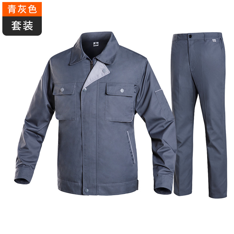 Trajes de trabajo de manga larga ropa de trabajo para hombres engrosados primavera y otoño ropa de protección laboral taller de soldadura personalizado