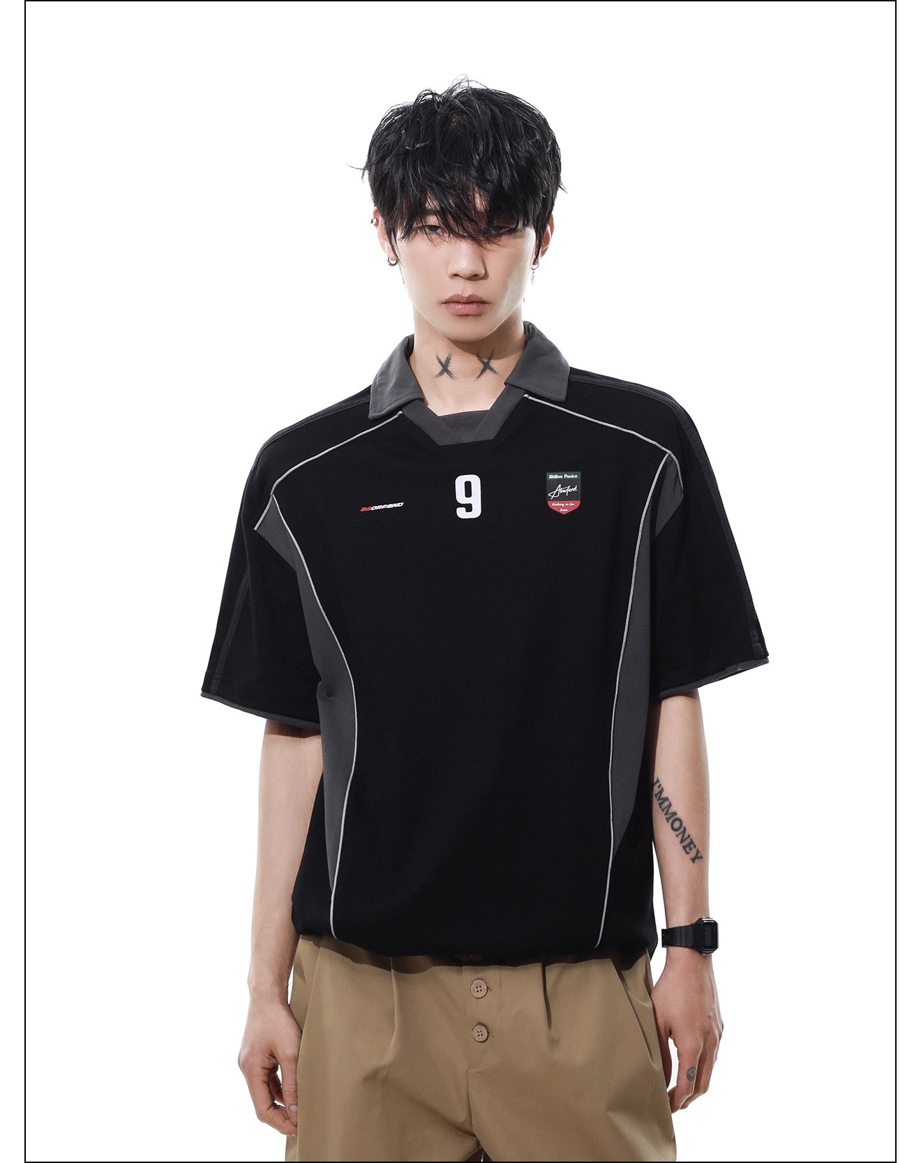 American College-style Letter Print Short-sleeve T-shirt For Men And Women, Summer Street Style Loose Casual Polo Shirt_viptrois.com