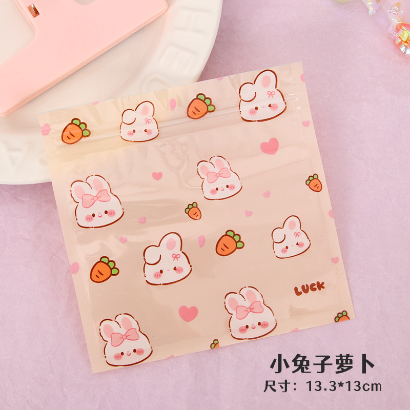 Bolsa de dibujos animados autosellada bolsas de plástico ins lindas bolsas de azúcar de viento almacenar bocadillos joyas bolsas autoselladas bolsas