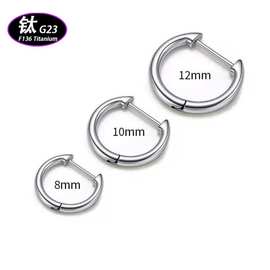 G23钛D型耳圈线圈耳扣F136钛合金养耳洞耳骨耳垂素圈耳环