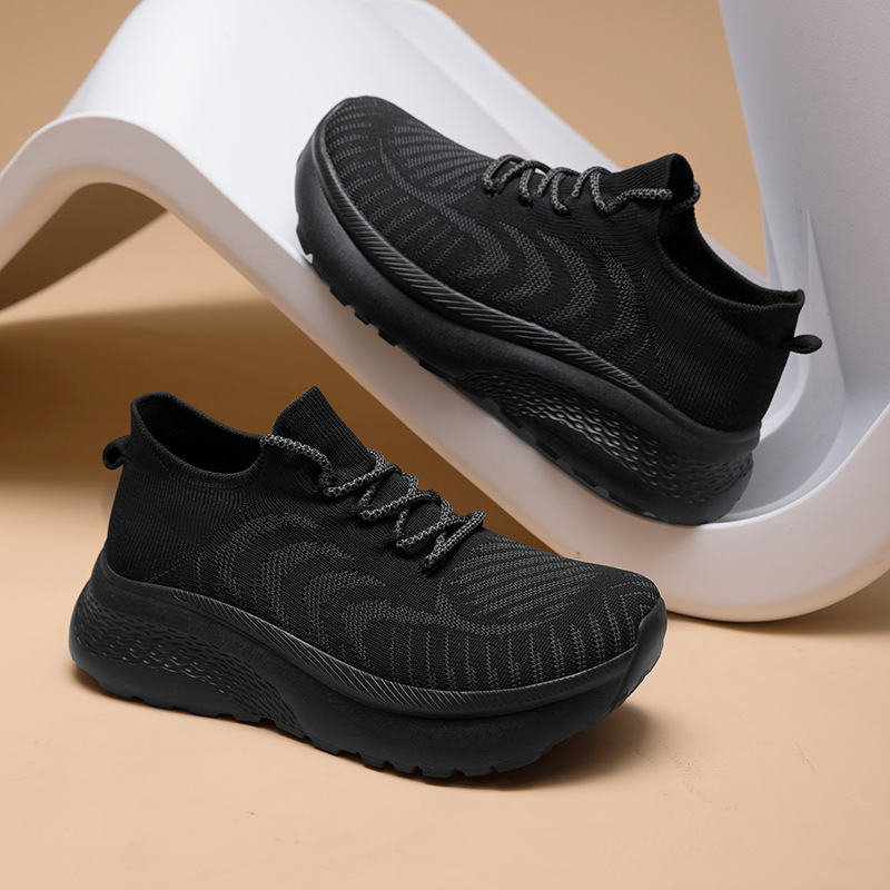 Zapatillas de Running con Suela Gruesa de Tejido y EVA Transpirables para Deportes