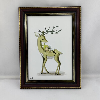 Wholesale solid wood 6 7 10 A4 16 Wall hanging Swing sets woodiness the elderly Deadee Photo Photo frame Frame