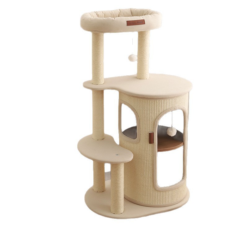 Estante de escalada para gatos doméstico pequeño tipo no ocupa tierra gato nido integrado gato agarrar tablero de seda interior multicapa estante de escalada para gatos