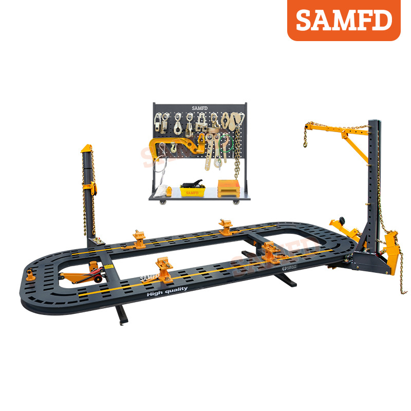 Pulei excelente haz de manganeso corrector de chapa de acero cuerpo de la depresión del coche de reparación de cuatro filas de corrección de la viga del agujero