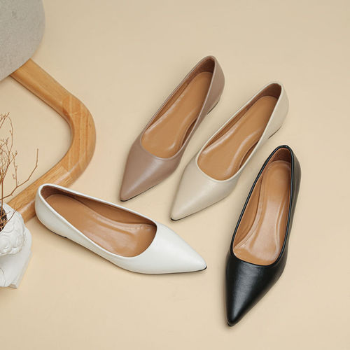 Soft-sole professional black flat shoes for women with pointed points and shallow mouth, comfortable and non-tiring New spring work single-layer shoes