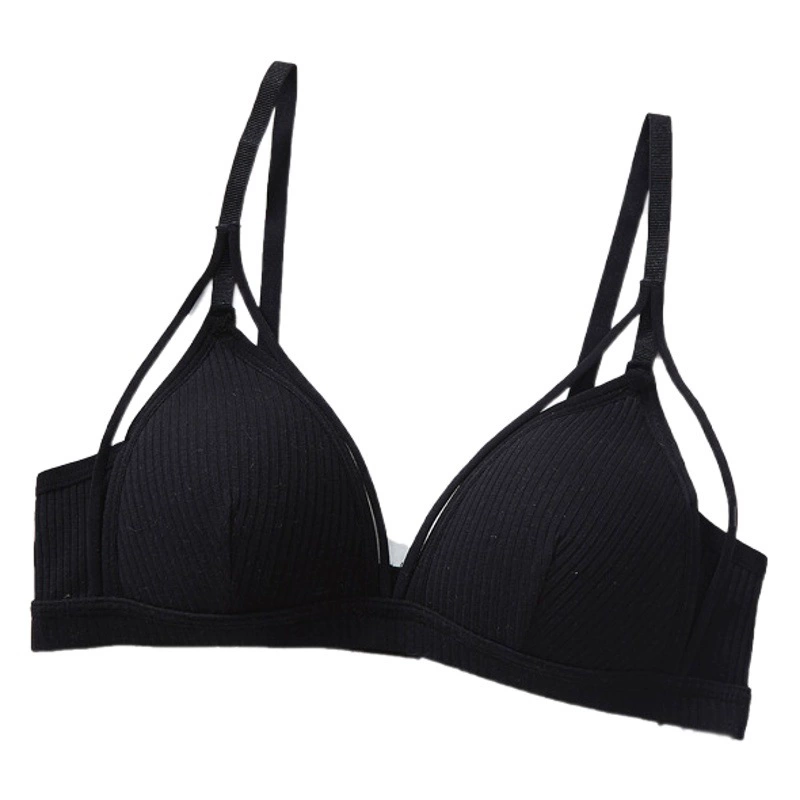 Прямой сексуальный бюстгальтер с фабрики, тонкий бесшовный без стального кольца, собранная Красивая спина, женская маленькая грудь, нижнее белье с французской треугольной чашкой