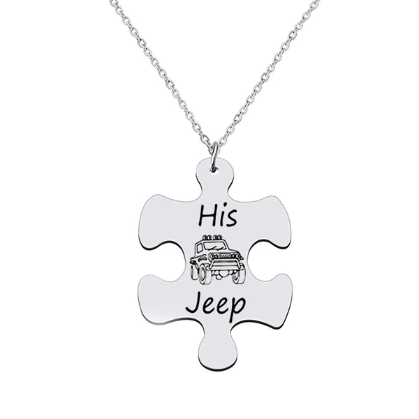 Jeep, steel necklace
