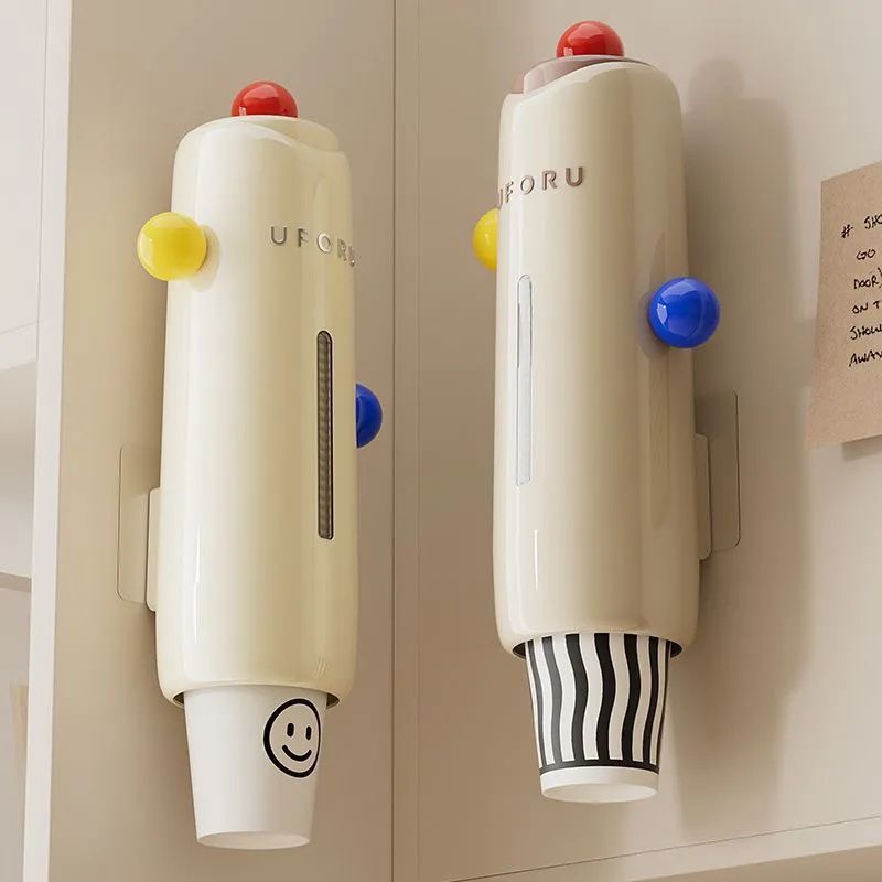 Recogida automática de tazas desechables de lujo ligero, estante de recogida de tazas de alto valor facial sin perforación en la Oficina del hogar