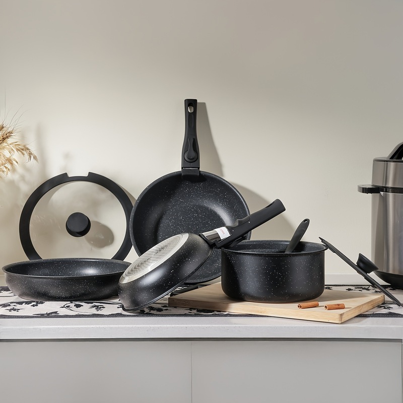 12個の鍋とフライパンセットノンスティックキッチン調理器具セット付き|undefined