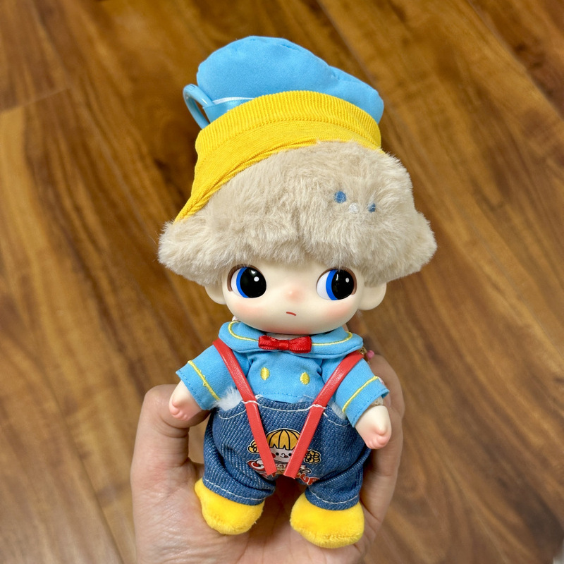 仅娃衣】DIMOO WORLD毛绒挂件衣服娃衣牛仔裤双拼背带裤套装着替|undefined