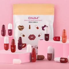 Dnm18色カプセル口紅セット自然持続防水カップミニつや消しリップスティッククロスボーダー卸売