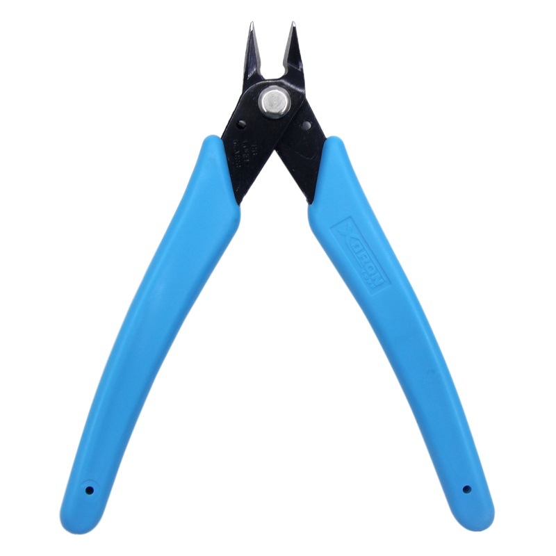 XURON 170ii alicates de corte PLATO170 alicates de joyería de 5 pulgadas herramienta de pegamento suave Borde de cuchillo plano alicates de taladro de descarga de Arte de uñas