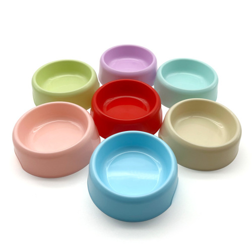 Pet bowl wholesale cat bowl pet plastic bowl macaron candy color pet feeding basin dog bowl pet supplies