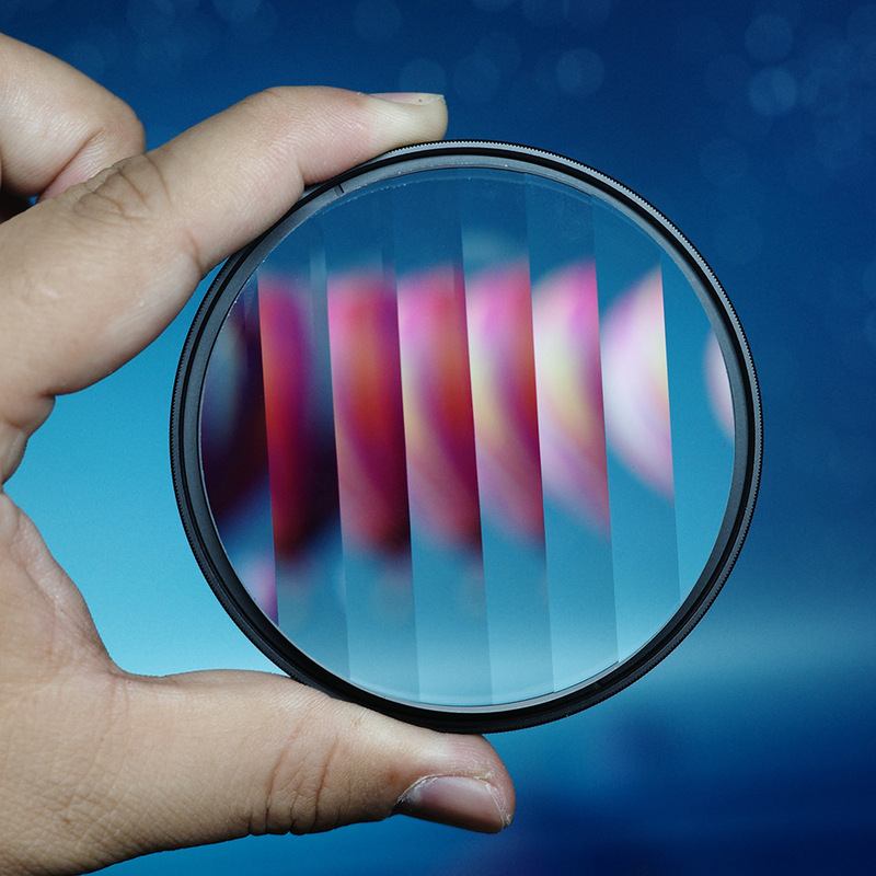 Cross-border Hot-selling Photography Prospect Blur Special Effects 77mm82mm Linear Glass Prism Filter SLR Camera Accessories