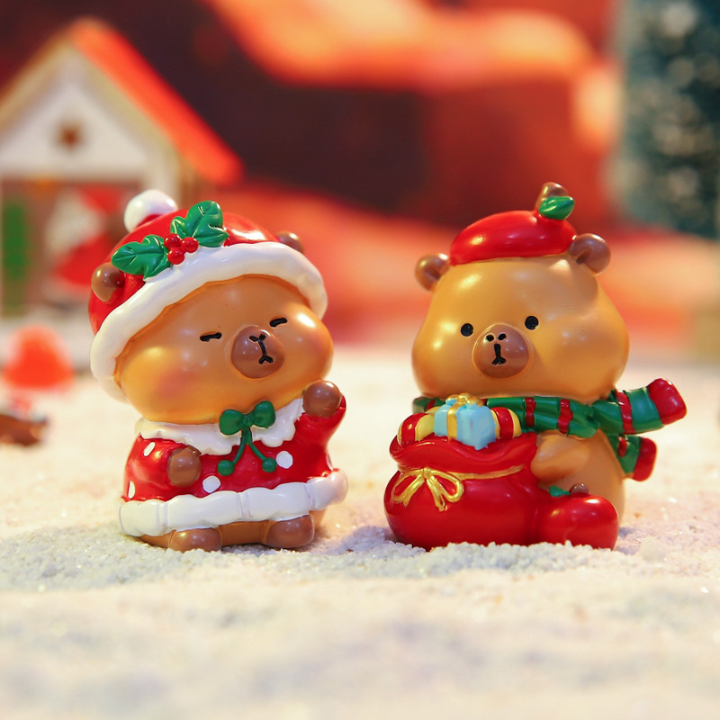 TUN TUN ZAI의 크리스마스 카니발 블라인드 박스 크리에이티브 트렌디 장난감 데스크탑 자동차 장식 친구에게 선물 보내기 도매