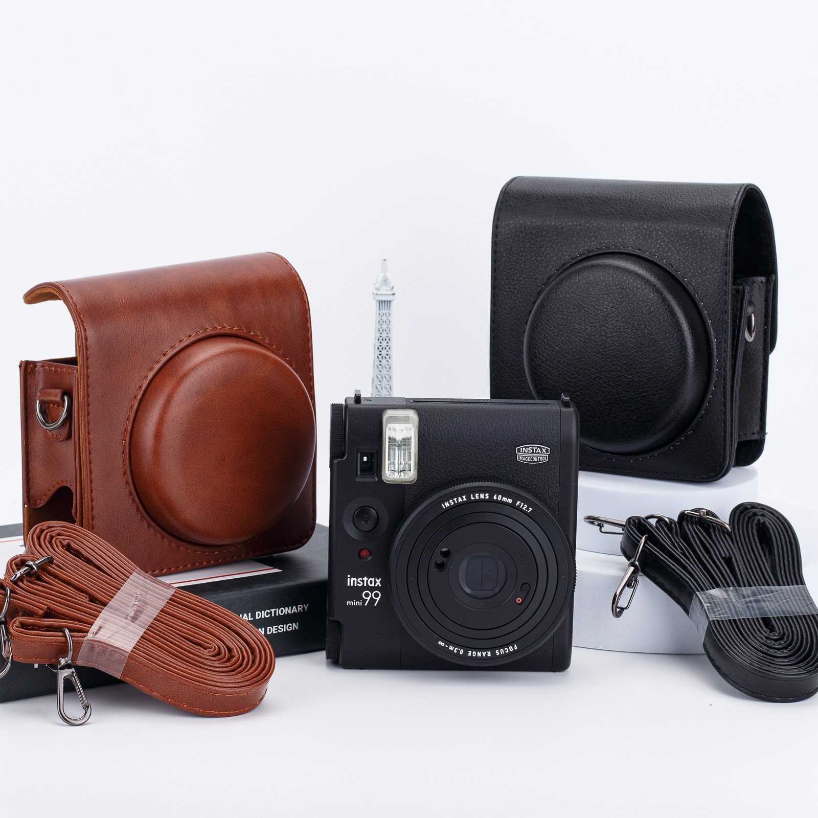 New Maillard Is Suitable for Polaroid Mini99 Leather Retro Camera Bag, Crossbody Bag, Simple and Versatile for Daily Use